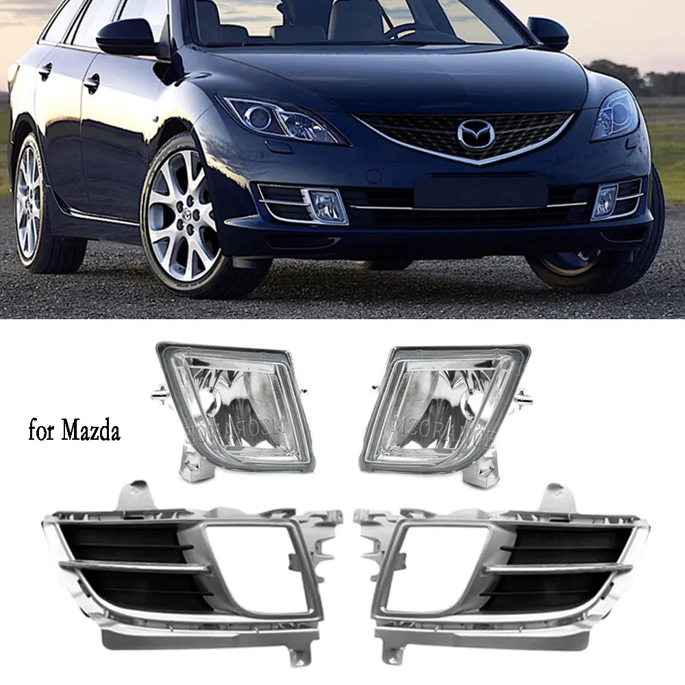 Fog Lights for Mazda 6 atenza 2008 2009 2010 2011 2012 Fog Light LED Headlight Halogen Foglight Fog Lamp Cover Grill Bezel Frame