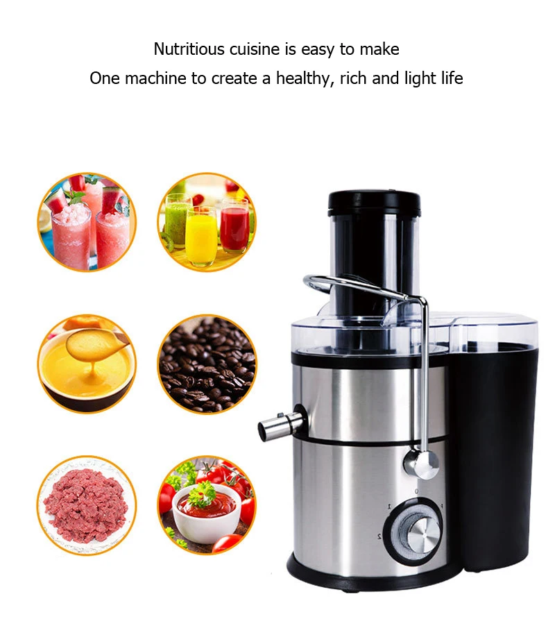 4 in 1 Personal Juicer Blender, Mixer, Food Processor, Multi-function Food Mixer, Coffee Grinder, Milk Frother, 1000W