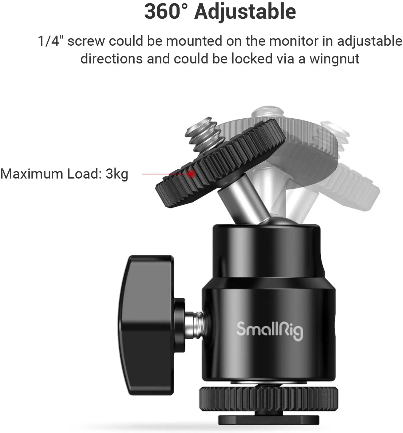 SmallRig LCD Monitor Shoe Adapter 1/4\