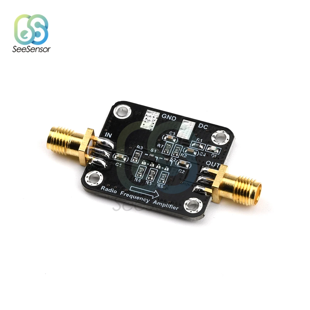 Imagem -02 - Amplificador de Banda Larga 10khz para 1ghz 10dbm rf Módulo Lna hf Vhf Uhf fm Rádio Amador Placa Amplificadora de Baixo Ruído dc 12v