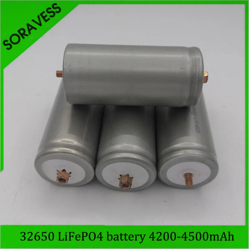 

1-10PCS 32650 screw head 4200-4500MAH lithium iron Lifepo4 phosphate power lithium battery 3.2V pointed for electric bike