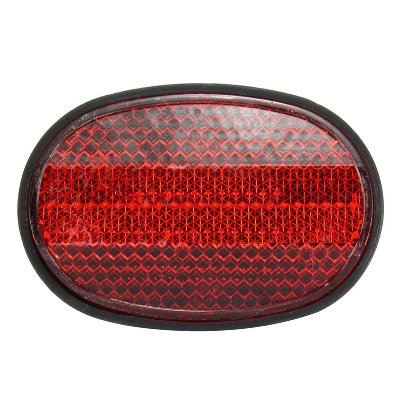 1 pcs Bicycle Rear Tail Fender Reflector Mudguard Oval Warnning Red black