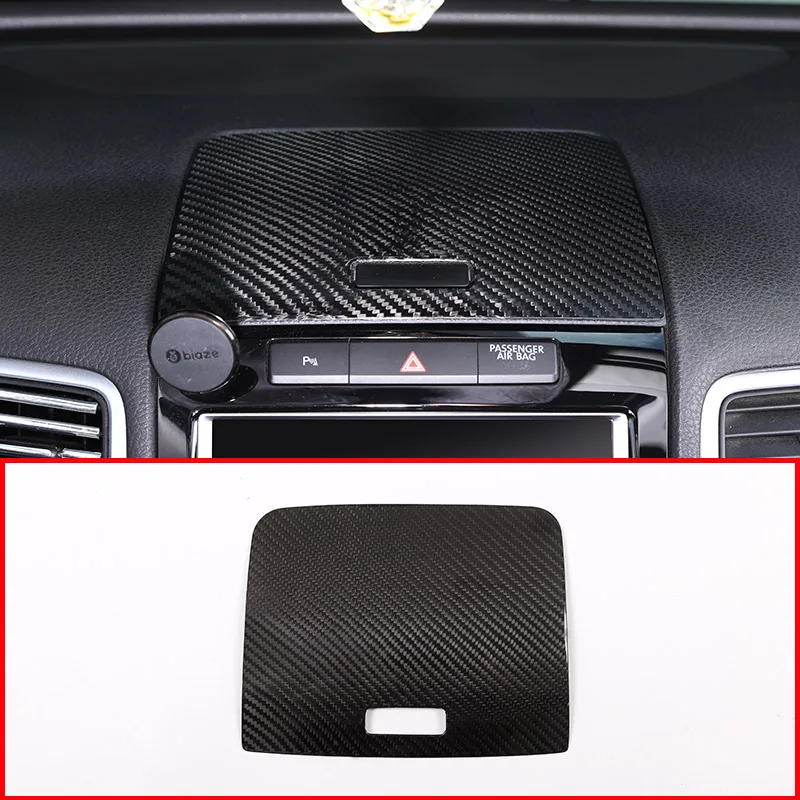 

For Volkswagen Touareg 2011-2018 Real Carbon Fiber Car Center Storage Box Decoration Panel Cover Trim Accessories