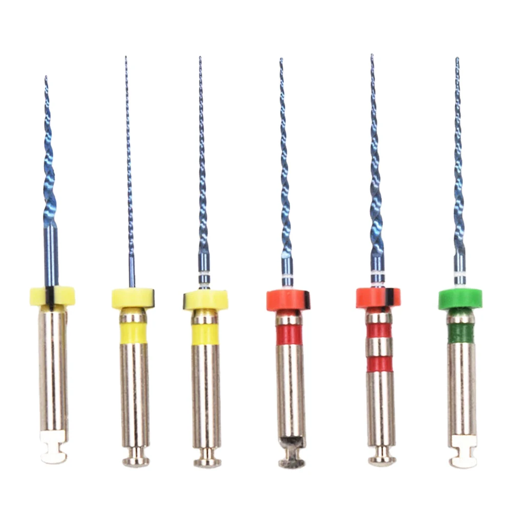 Glin Dental Tools Root Canal Treatment Files Heat Activated Rotary Files Niti Blue Endo Files 04 06 Taper