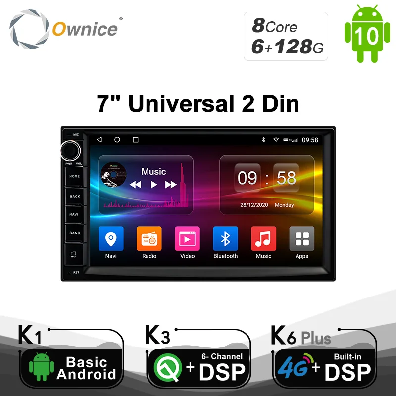 Android 10.0 Octa Core 2 din uniwersalny dla Nissan VW Toyota nawigacja GPS Radio Stereo odtwarzacz Audio 4G LTE SPDIF 6G 128G