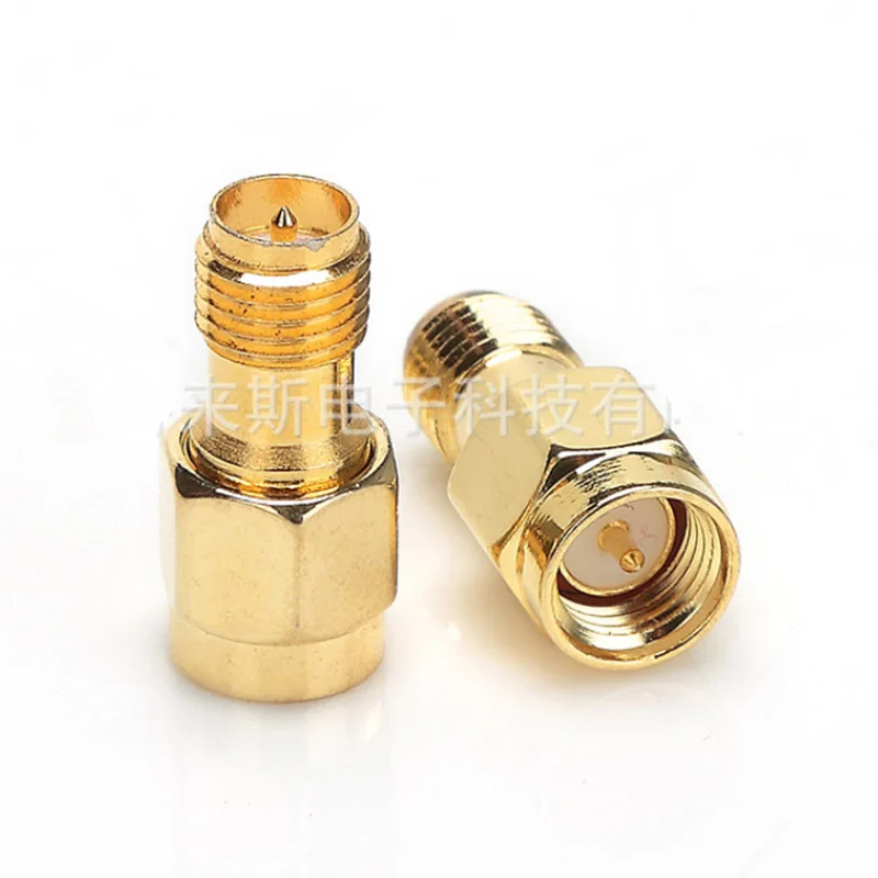 2pcs SMA Connector RF  Straight Goldplated  SMA Male to RP-SMA Female Jack RF Coax Adapter Convertor for FPV Drone Wi-Fi Antenna