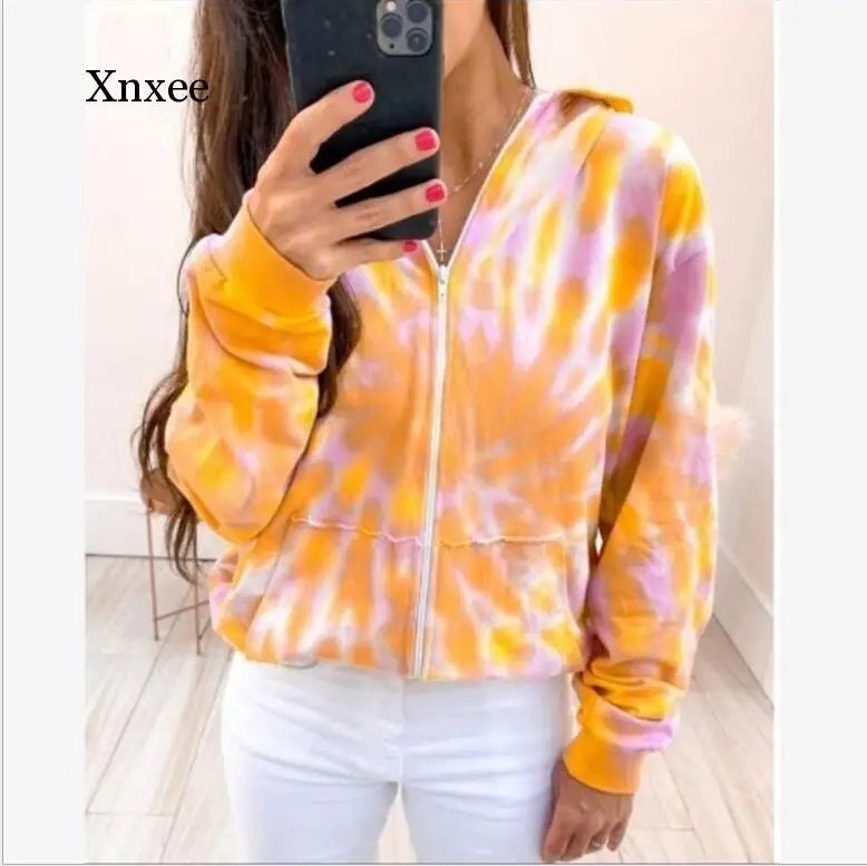 Fuchsia zipper Women Camouflage Print Long Sleeve Hooded Pullover Sweatshirts 2020 Autumn Women Casual Top Hoodies For Women