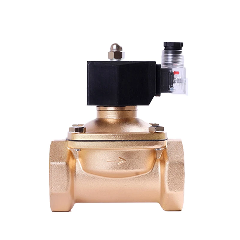 normalmente fechado bronze valvula solenoide com led power indicator impermeavel dn50 polegada ip65 01