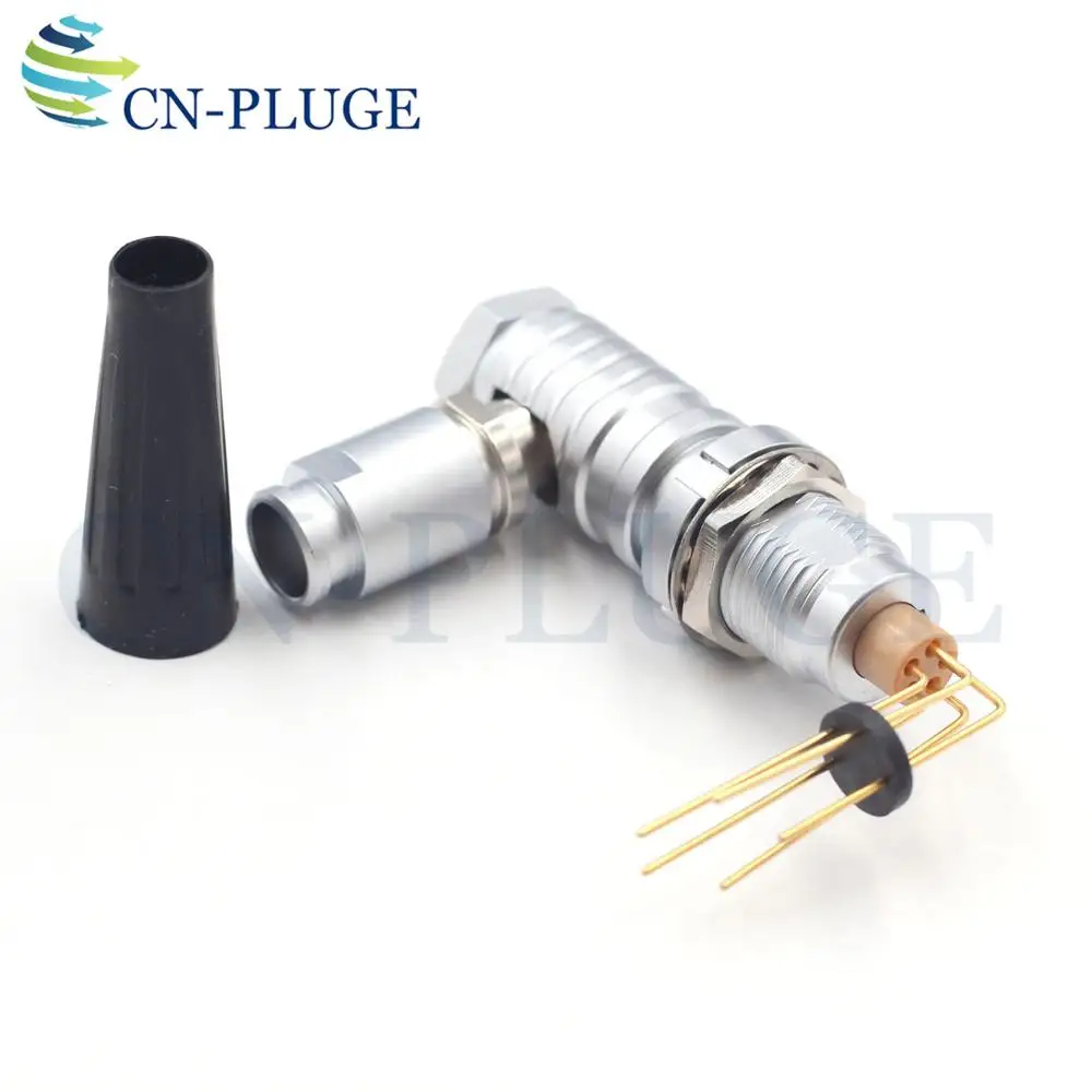 FHG E CG 1B Connectors M12 Series 5 pin Push Pull Self-locking Elbow Connector For Medical Devices Cameras ,PCB Panel Mount