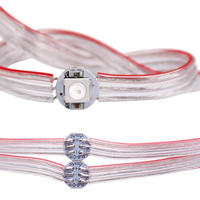 50pcs WS2812B Pre-Soldered LED Module RGB IC String 12cm Wire WS2812 IC Pixels LED Per String Individually Addressable 5050 DC5V
