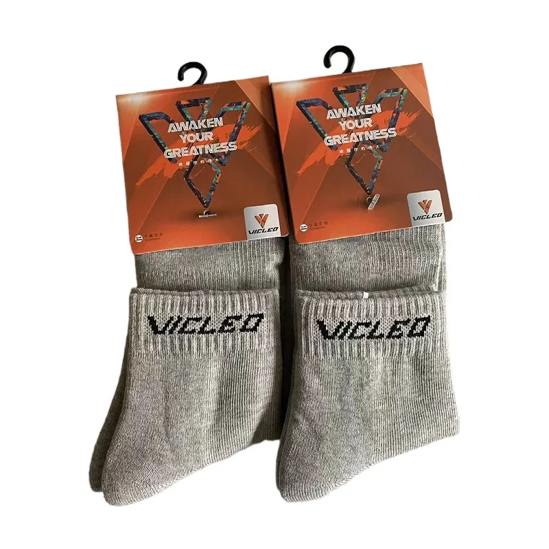 

1Pair Men's Sock Skidproof Badminton Tennis Sports Sock Thick Cotton Towel Socks Grey