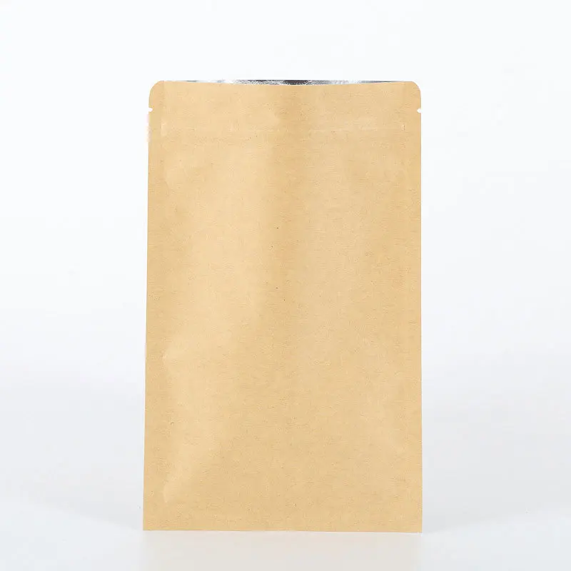 3000pcs/lot Kraft Paper Zip Lock bag with Aluminum Foil Food Tea Packaging Bag Snack Coffee Storage Bag Resealable Zipper bag