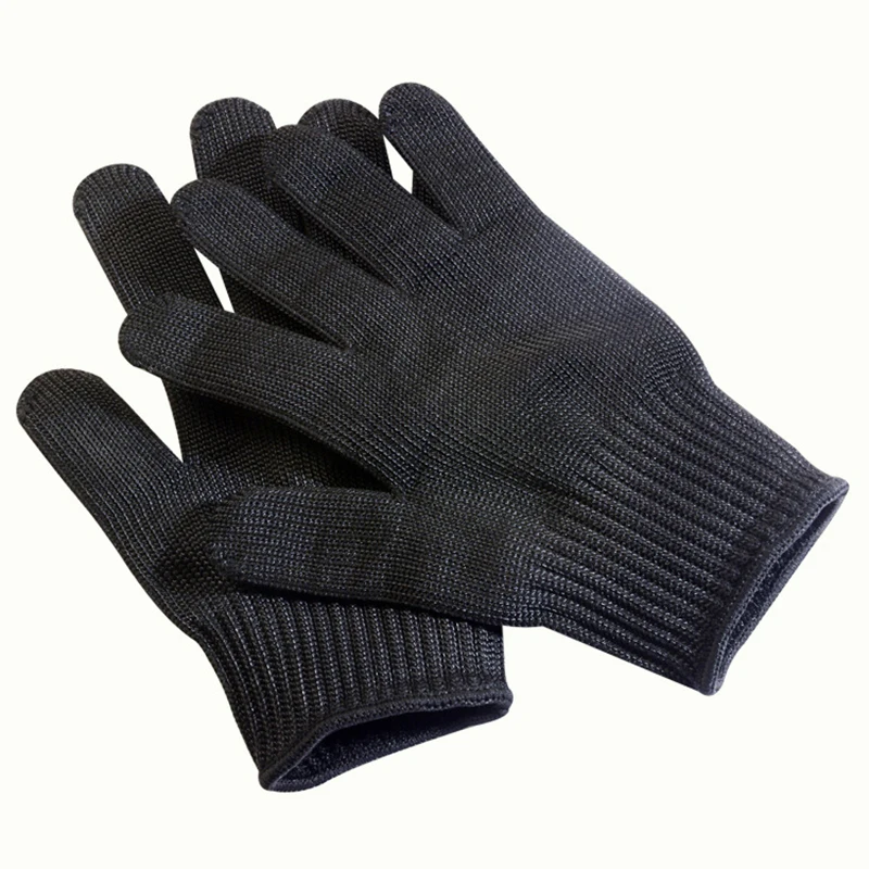 Corte Prova Stab Resistente Fio Metal Luva, Cozinha Butcher Corta Luvas para Oyster Shucking Peixe Jardinagem Luvas de Segurança, 5