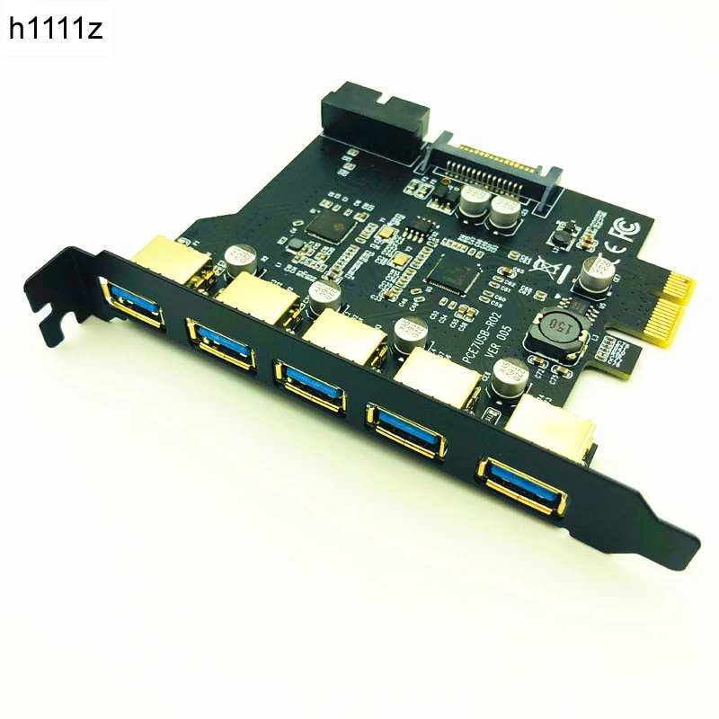 

Супер Скоростной PCI-E к USB 3,0 19-Pin 5 портов PCI Express адаптер расширения SATA 15Pin разъем с драйвером CD для настольного ПК