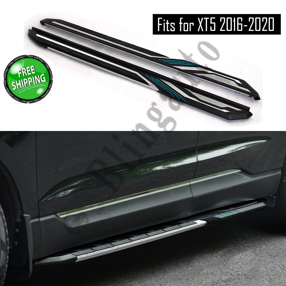 Fits for C.adillac XT-5 XT5 2016 2017 2018 2019 2020 2Pcs left right running board side steps nerf bar car pedal side stairs