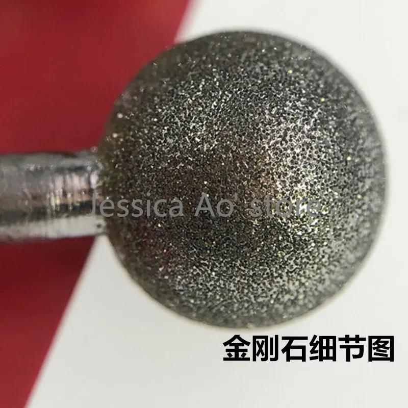 9Pcs 3X10Mm Bóng Hình Kim Cương Đầu Mài Bóng Kim Cương CBN Dụng Cụ Làm Mòn Máy Đánh Bóng Kim Loại Máy Mài Điện ngọc Chạm Khắc