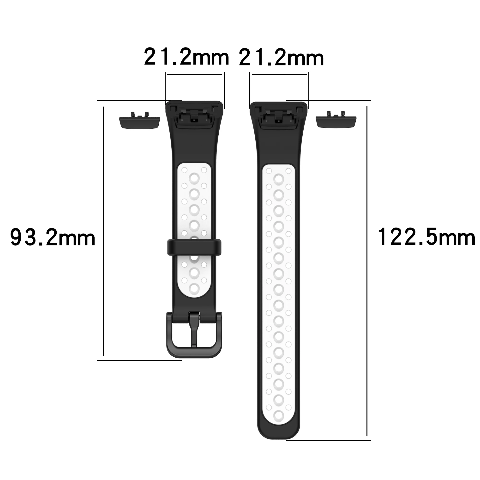 New Silicone Strap For Huawei Band 6 double Color Breathable Smart Watchband Replacement Bracelet for Huawei honor band 6 Strap