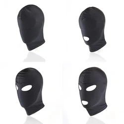 Fetish Unisex BDSM Hood Mask Blindfo Mask Muzzles Fetish Open Mouth Hood Mask Head Sex Products Adult Games For Couple