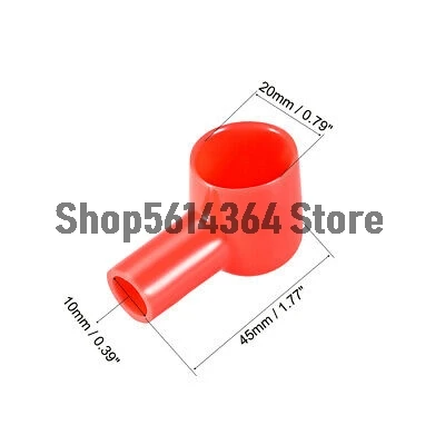 Battery Terminal Insulating Rubber Covers 20x10mm Red Black 5Pairs