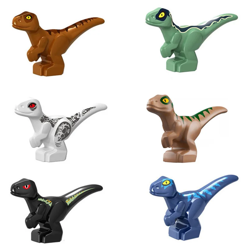 4Pcs/Set Building Block World Park Mini Dinosaur Carnotaurus T-Rex Princess Series Cartoon Action Model Figure toys for children