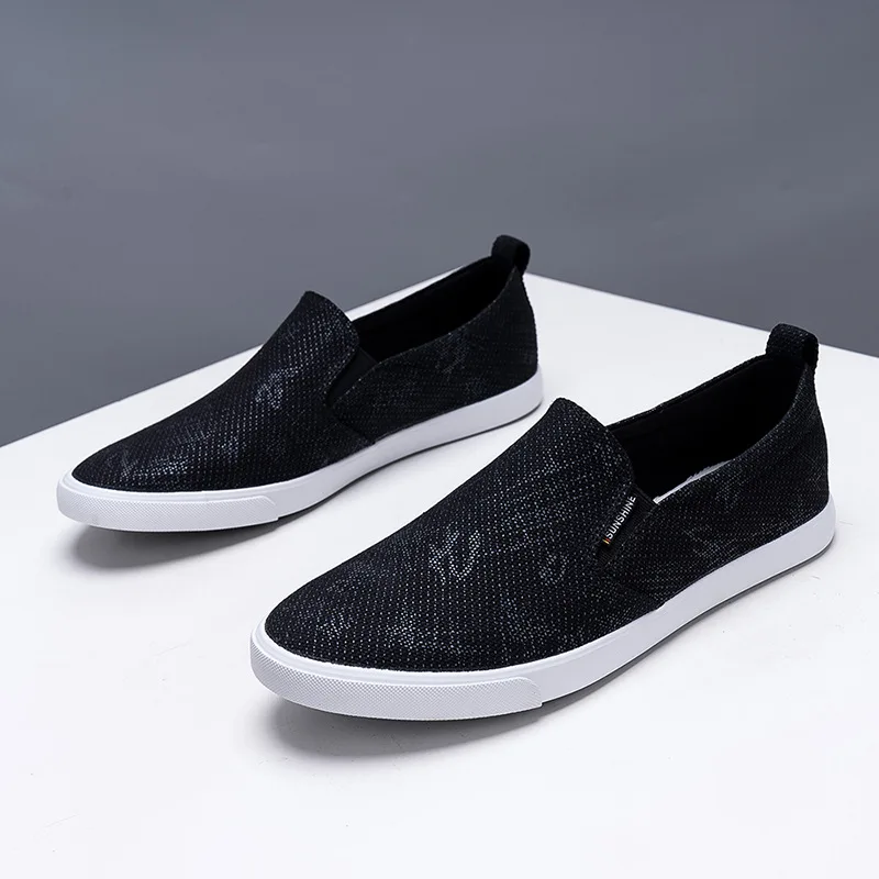 Canvas Casual Shoes White Sneakers Slip on Casual Shoes Men Loafers Fashion Flats Sneakers Male Loafers Zapatillas Hombre