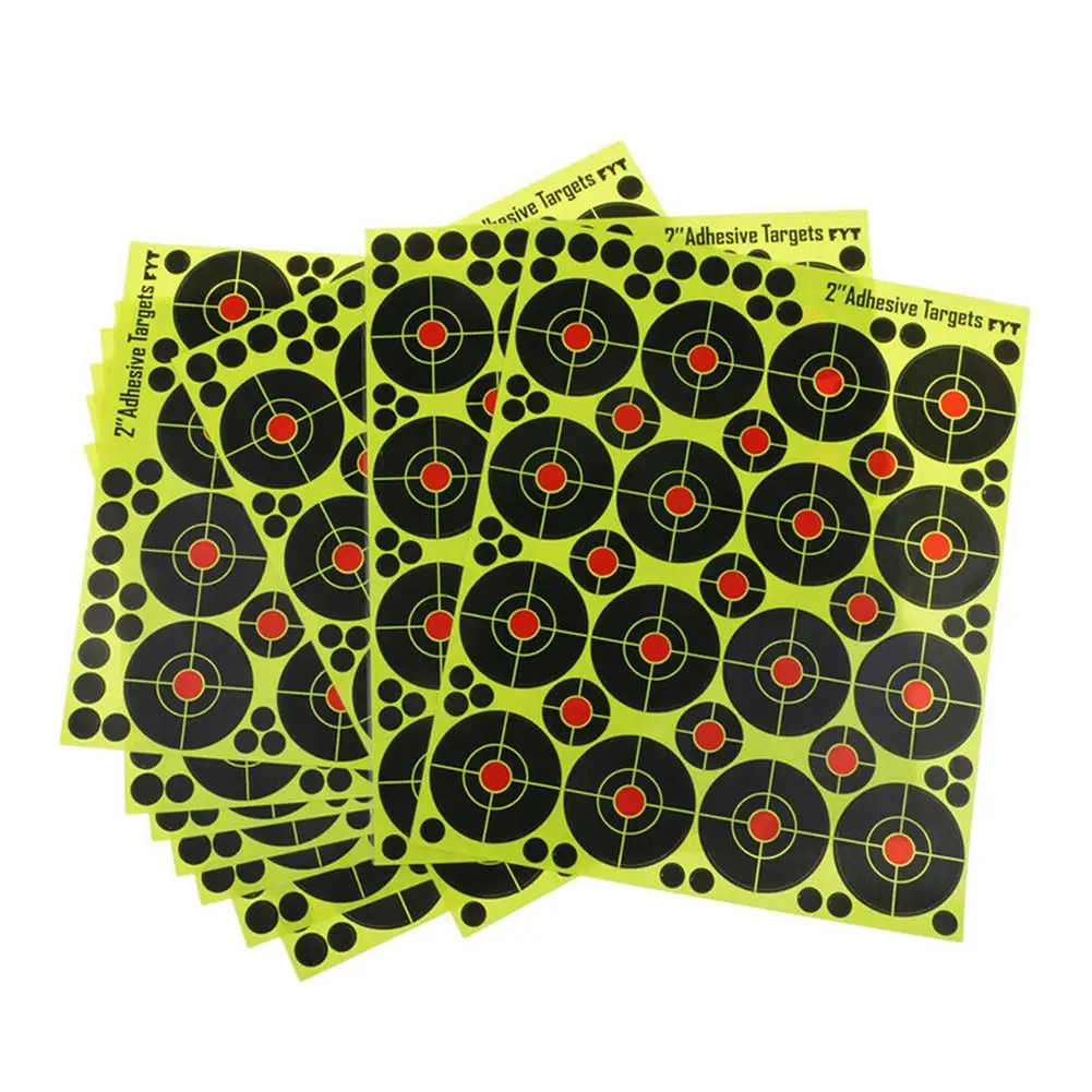 10 Sheets Darts Bullseye Target Papers Practice Reactive Splatter Shot Gun Shooting Training Stickers Target Hunting Accessories