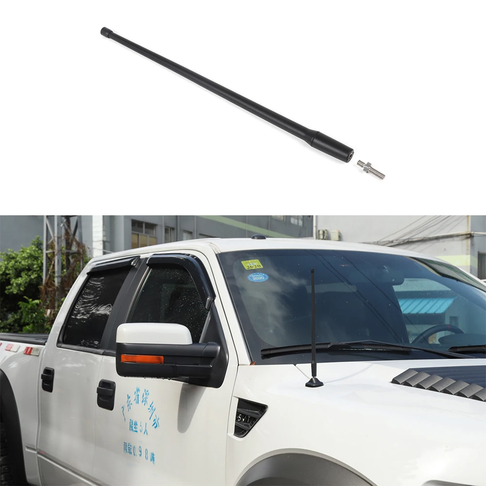 עבור פורד F150 F-150 2009-2020 AM FM רדיו שונה אנטנת תורן חיצוני מכונית החלפת חלקי אביזרי ABS מתכת שחור