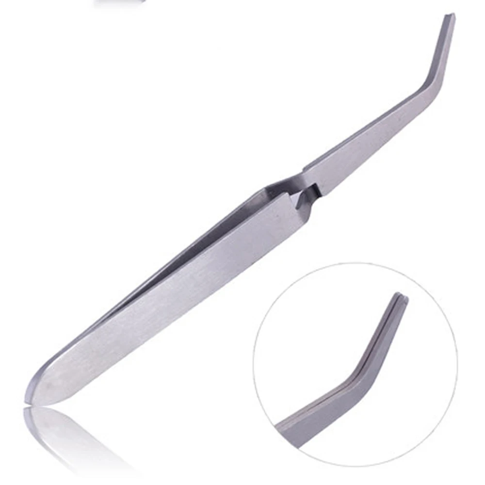 1pc Nail Art Tweezers Stainless Steel Cross Action Tweezers Multifunctional Shaped Nail Clip Manicure Curve Nipper Nail Tools