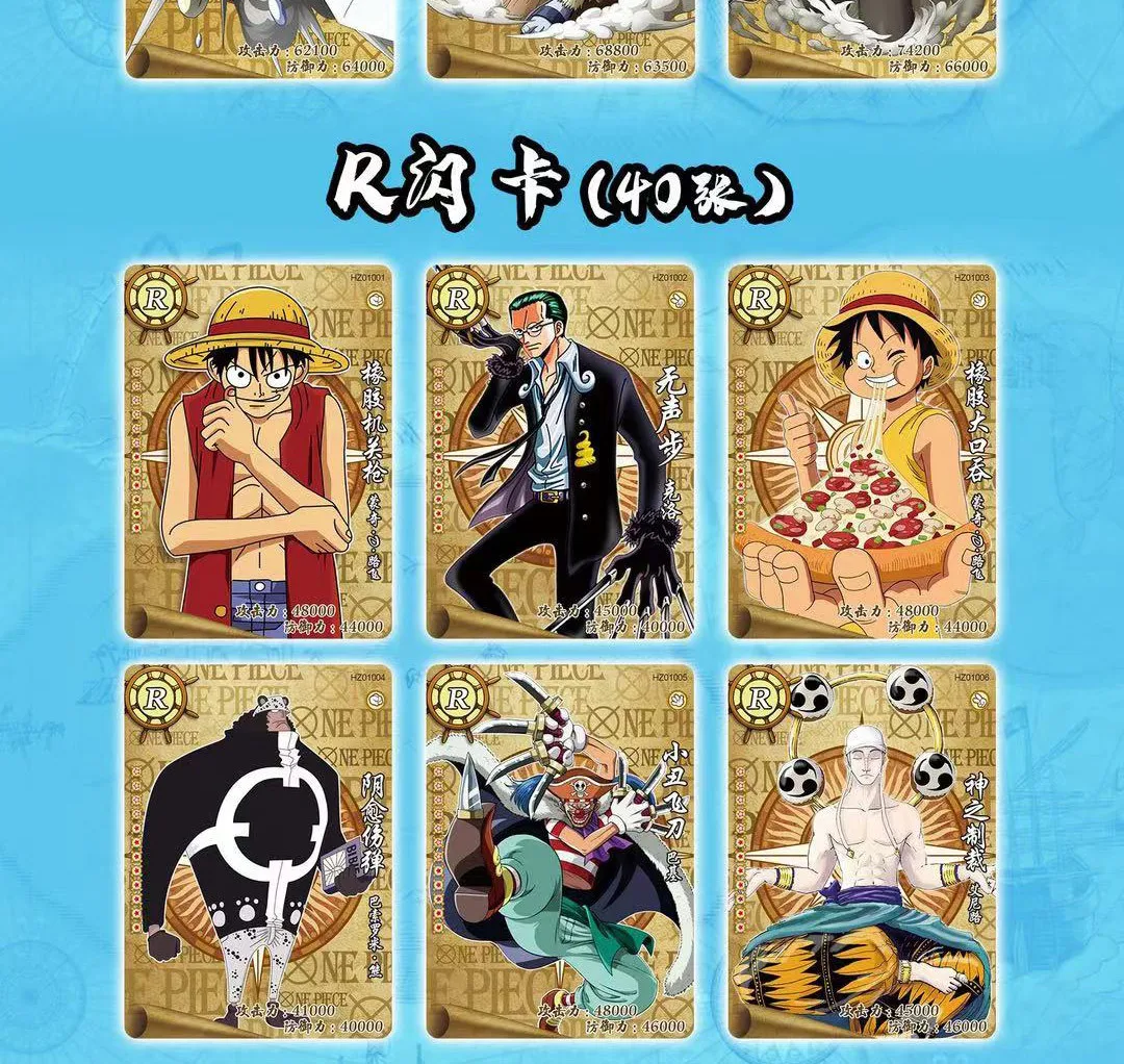 One Piece Collection Card Luffy Zoro Sanji Nami Letters Games Children Anime Peripheral Collection Kid\'s Gift Playing Card Toy