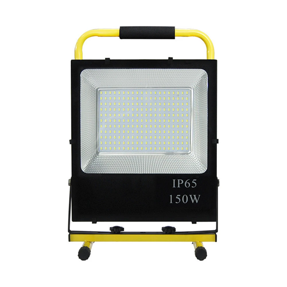 8PCS 50W 100W 150W LED Floodlight SMD 5730 High Power Portable Spotlight Outdoor Rechargeable Light Power + Charger