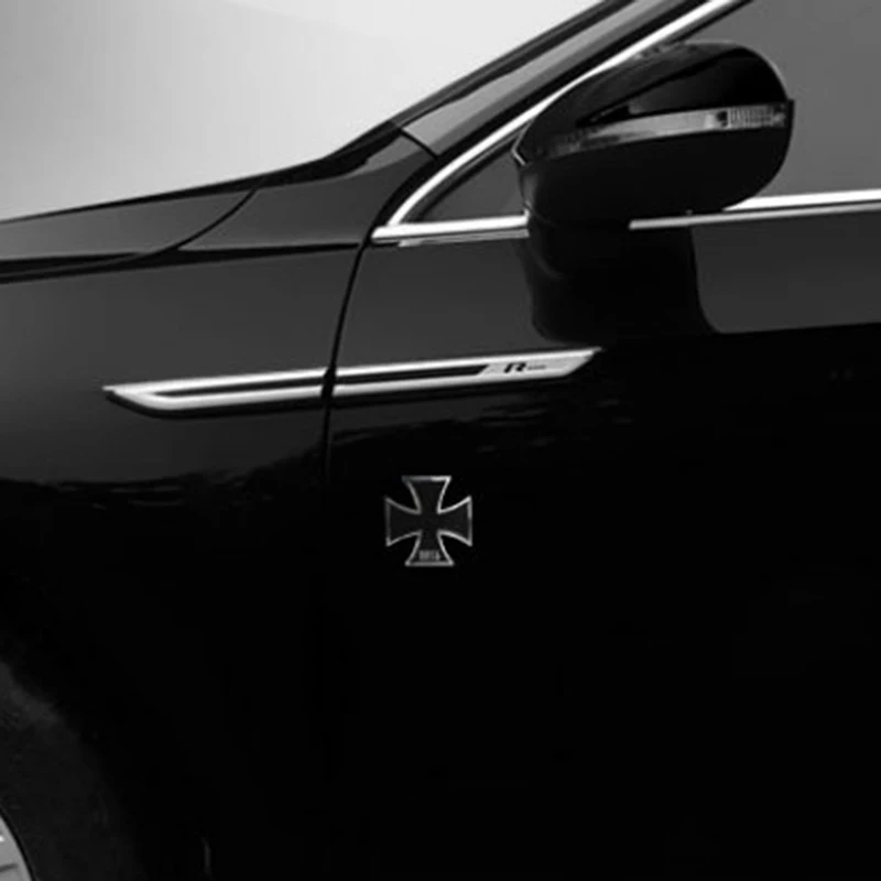 Cruz de Hierro cromado de Metal, insignia de estilo de coche y motocicleta, insignia de Alemania, 1813, Malta, símbolo de Virtue, medalla, emblema