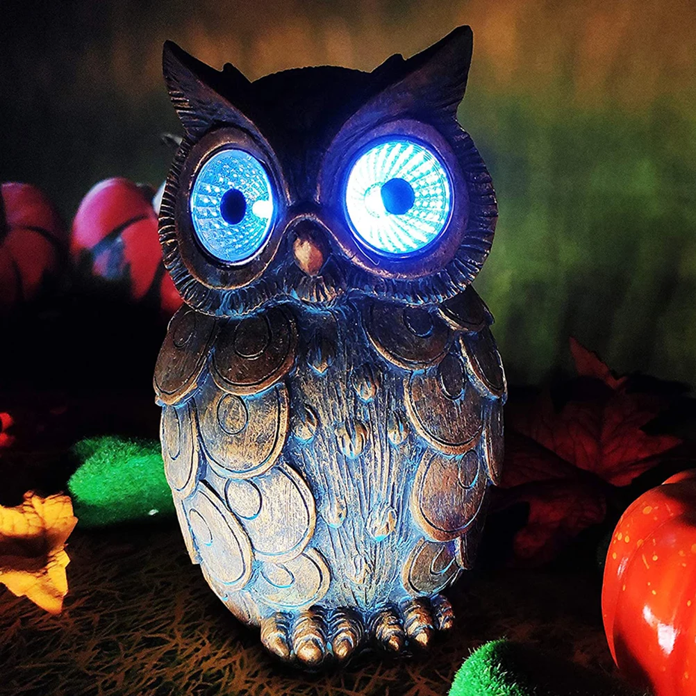 Owl Outdoor Solar Garden Light Ornaments Christmas LED Solar Owl Light Lawn Landscape Decorations Birthday Christmas Gift