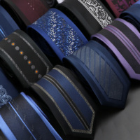 Men's Slim Ties Luxurious Necktie Stripe Business Jacquard Tie Dress Shirt Daily Wear Cravat Accessories Wedding Party Gift