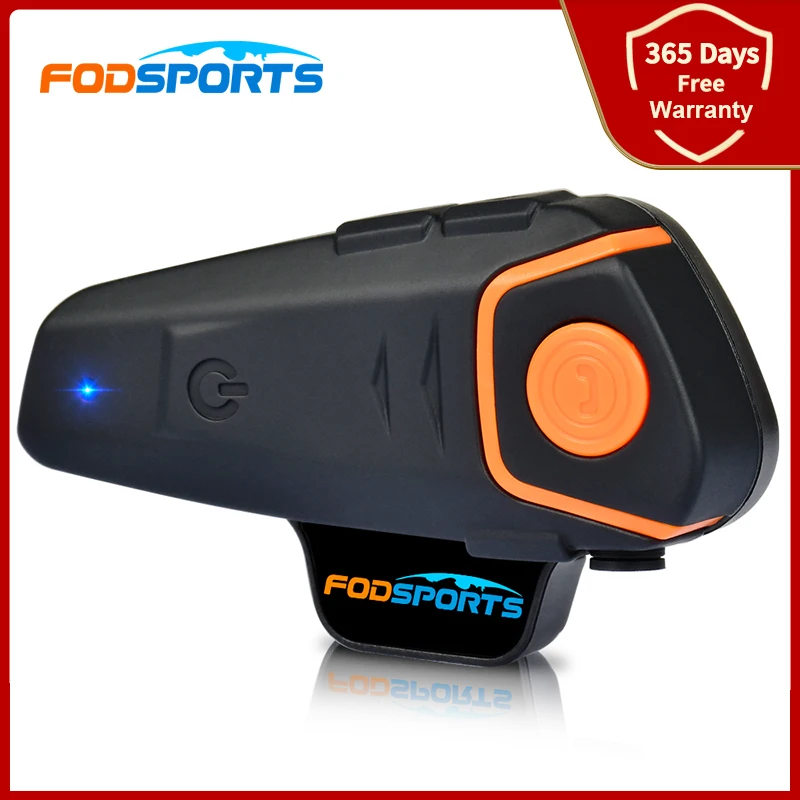 Fodsports BT S2 Intercom Motorcycle Helmet Bluetooth Headset  Noise Reduction Speaker FM Radio BT-S2 Intercomunicador Moto 1000M