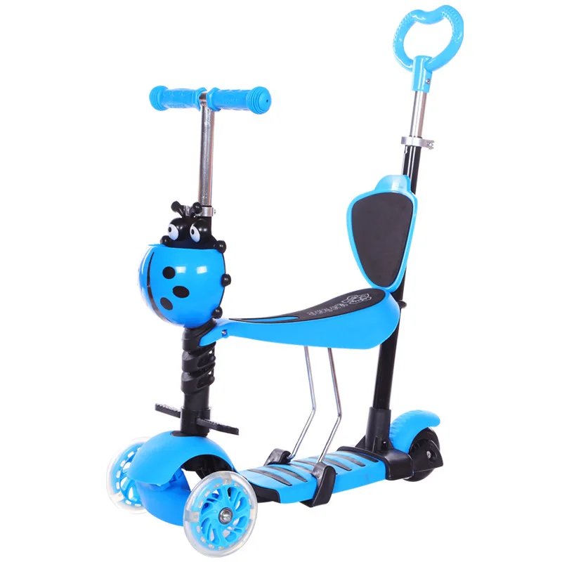 New Three-in-one Children\'s Scooter Multifunctional Baby Walker Fashion Tricycle Detachable Seat Kid Kick Scooter  Ride on Toys