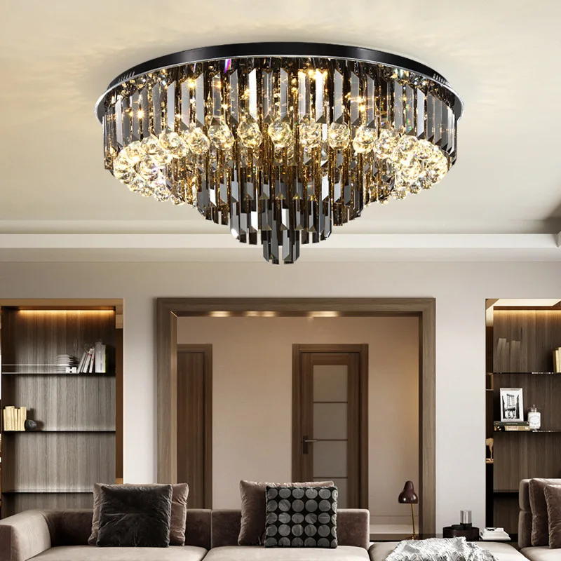 

New Crystal Chandelier Modern Exalted Luxury Lighting Round Hanging Lamp for Living Room Bedroom Indoor Home Light Fixtures