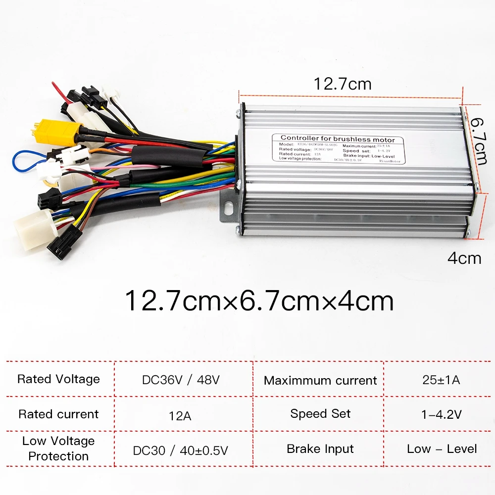 KT controller 500w 25A with Kung Teng LCD4 LCD5 display ebike controller 36V 48V for electric bike sensor motor 350w