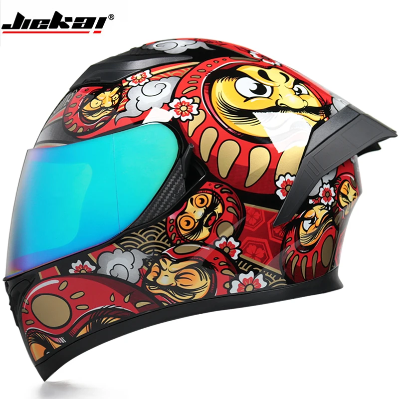 Motorcycle Helmets Safety Full Face Dual Lens Racing Helmet Strong Resistance Off Road Helmet DOT Approved