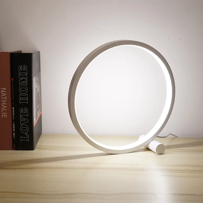 

Round Night Light Led Table Lamp for Bedroom Circular Acrylic Desk Lamp for Living Room Dimmable Bedside Lamp Lighting Fixtures