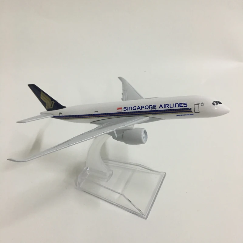 JASON TUTU-Avion l'inventaire en métal moulé sous pression, 16cm, modèle Singapour, lavable, Airbus A350, échelle 1/400