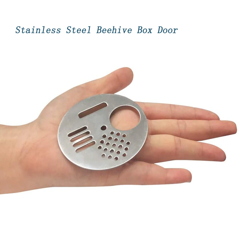 10Pcs Round Metal Beehive Box Door Entrance Gate Disc Stainless Steel Beekeeping Nest Equipment Prevent Anti-Escape Bees Tools