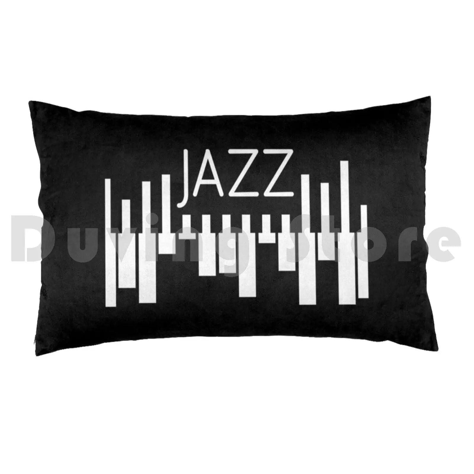 Jazz Piano Pillow Case Printed 50x75 Jazz Piano Jazz Music Musician Blues Guitar Piano Sax Saxophone Trumpet