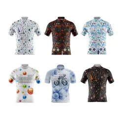 NEW Summer Mens Team Cycling Pro Jersey MTB Mountain Chemistry Bike Clothing Quick Dry Bicycle Clothes Short Maillot Team Bicycl