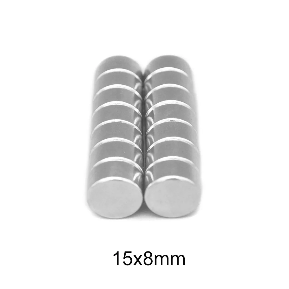 2/5/10/20/40PCS 15x8 Small Strong Round Magnets 15mmx8mm N35 circular Neodymium Magnet 15x8mm Permanent NdFeB Magnet Disc 15*8