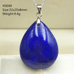 Natural Blue Lapis Lazuli Pendant Water Drop Women Men Lapis Lazuli Lucky Love Gift Necklace AAAAA