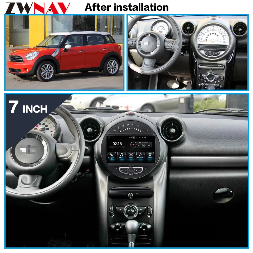 4+64 touch screen Android 9.0 Car multimedia Player GPS Audio for Mini Cooper 2006-2013 radio video stereo head unit BT free map