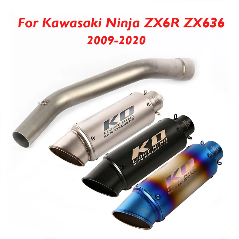 

Motorcycle Exhaust Pipe Connect Tube Middle Link Connection Muffler Escape Silencer for Kawasaki Ninja ZX6R ZX636 2009-2023