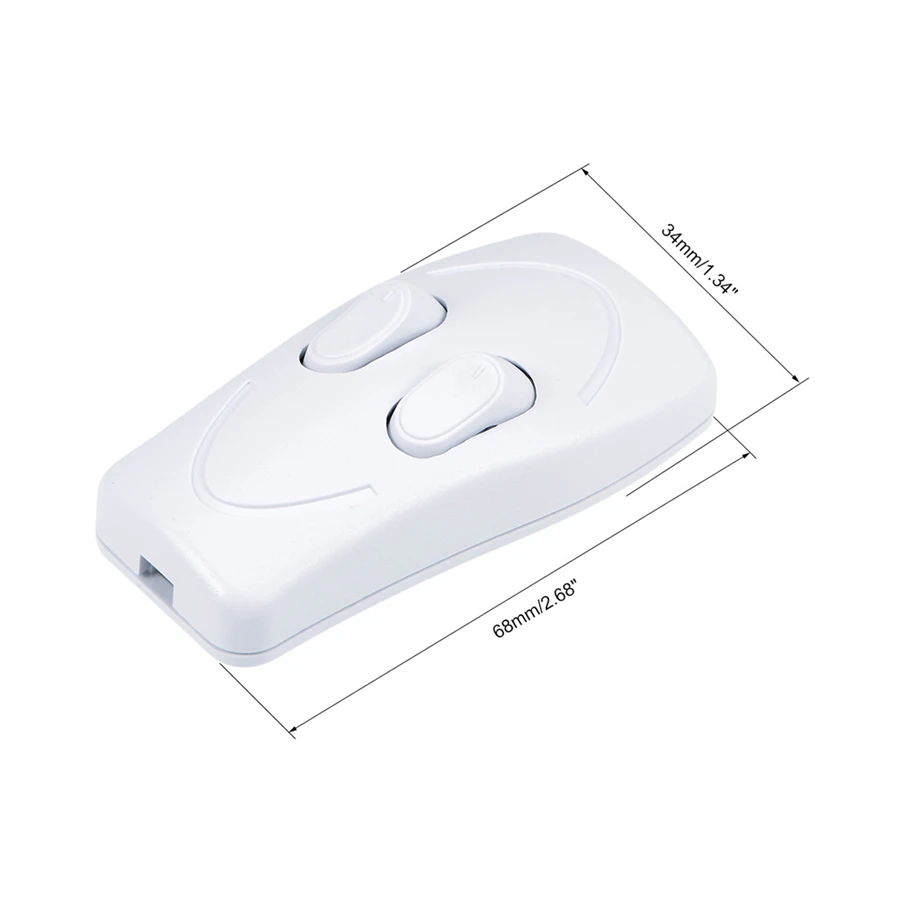 Duplex Double Control Switch Table Lamp Floor Light Push Button Switch AC110~250V 3A