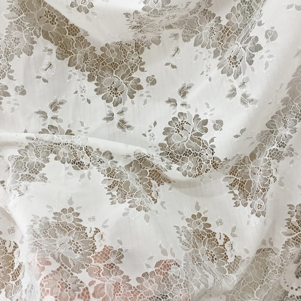 3 meters high-quality eyelash lace fabric wedding dress travel photography high-definition DIY lace accessories