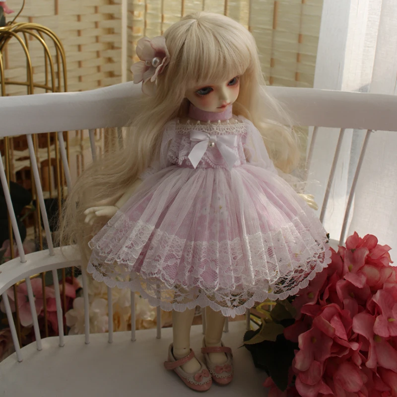 BJD doll dress Blyth dress 1/6 1/4 dress suit pink color doll clothes for 1/6 1/4 BJD Blyth doll dress doll accessories